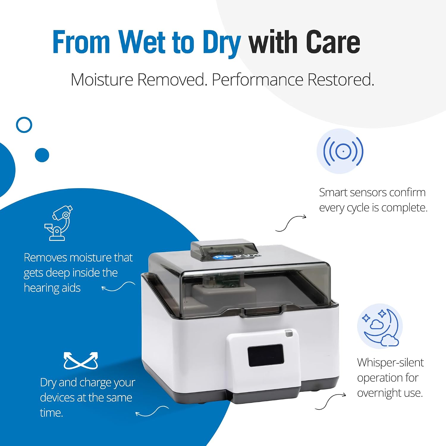 REDUX Ultra Dry & Charge Hearing Instrument Dryer (For Rechargeable Hearing Aids) - Image 5